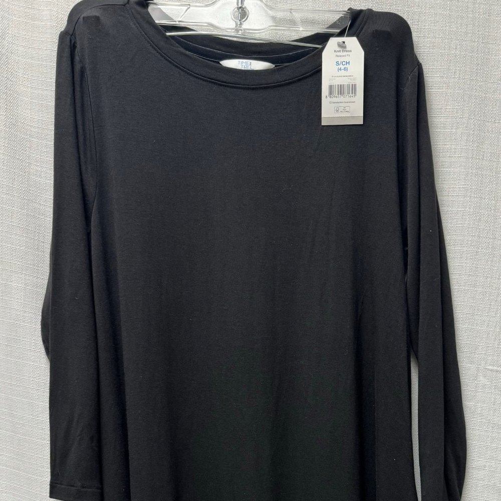 Black Knit Dress Relaxed Fit NWT -Small